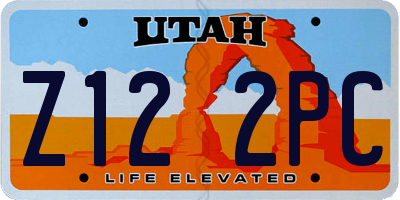 UT license plate Z122PC