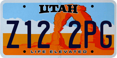 UT license plate Z122PG