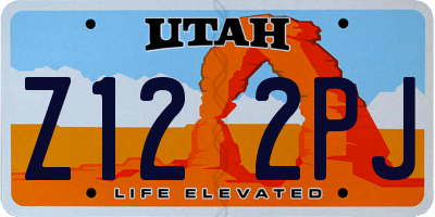 UT license plate Z122PJ
