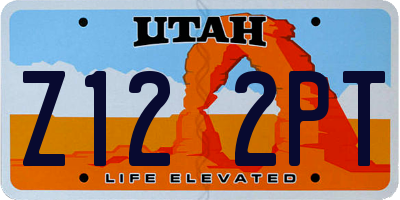 UT license plate Z122PT