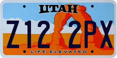 UT license plate Z122PX