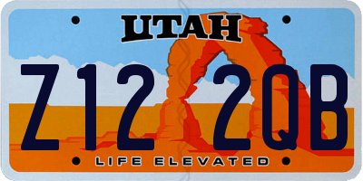 UT license plate Z122QB