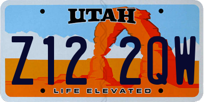 UT license plate Z122QW