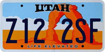 UT license plate Z122SF