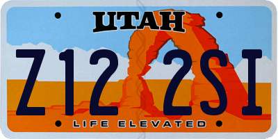 UT license plate Z122SI