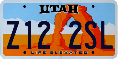 UT license plate Z122SL