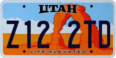 UT license plate Z122TD