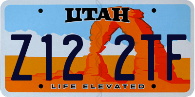 UT license plate Z122TF