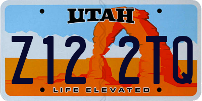 UT license plate Z122TQ