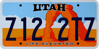 UT license plate Z122TZ