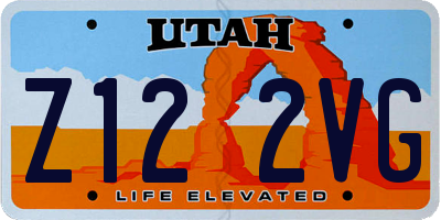 UT license plate Z122VG