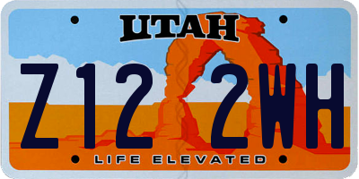 UT license plate Z122WH