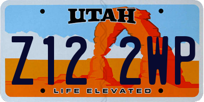 UT license plate Z122WP