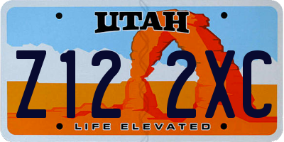 UT license plate Z122XC