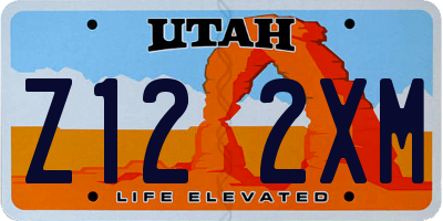 UT license plate Z122XM