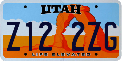 UT license plate Z122ZG