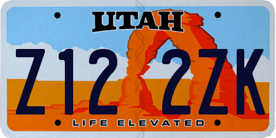 UT license plate Z122ZK