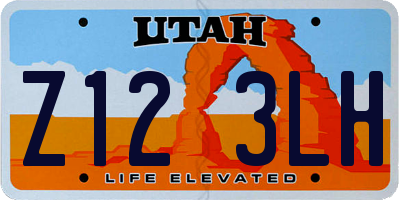 UT license plate Z123LH