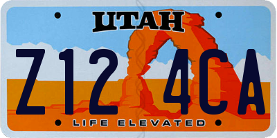 UT license plate Z124CA