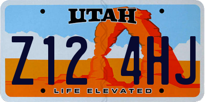 UT license plate Z124HJ