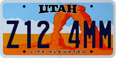 UT license plate Z124MM