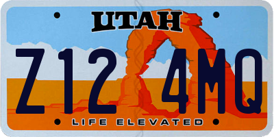 UT license plate Z124MQ