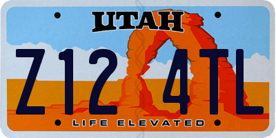 UT license plate Z124TL