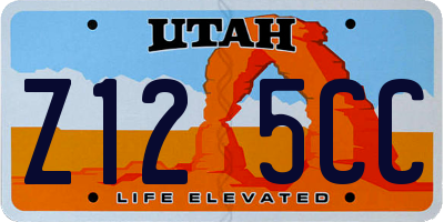 UT license plate Z125CC