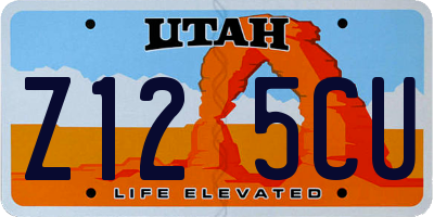 UT license plate Z125CU