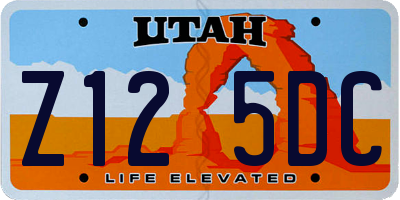 UT license plate Z125DC