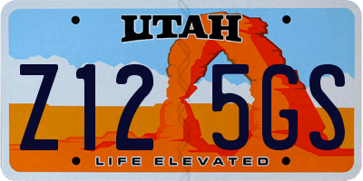 UT license plate Z125GS
