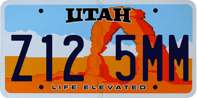 UT license plate Z125MM
