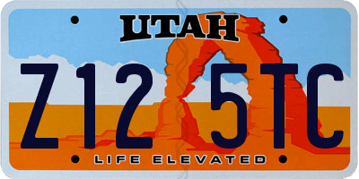 UT license plate Z125TC