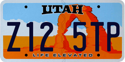 UT license plate Z125TP