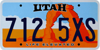 UT license plate Z125XS
