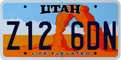 UT license plate Z126DN