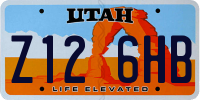 UT license plate Z126HB