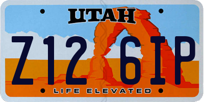 UT license plate Z126IP
