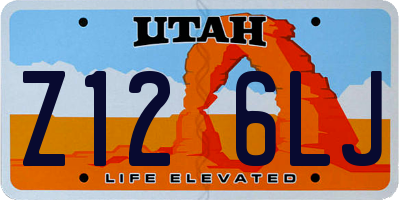 UT license plate Z126LJ