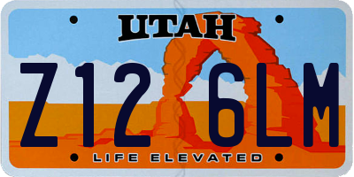 UT license plate Z126LM