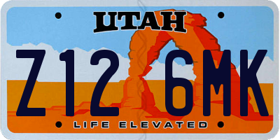 UT license plate Z126MK