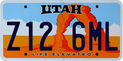 UT license plate Z126ML