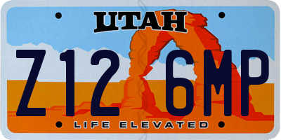 UT license plate Z126MP