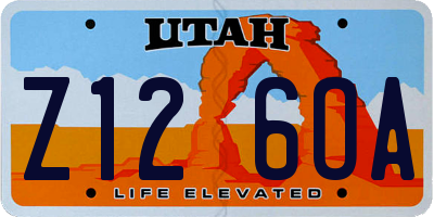 UT license plate Z126OA