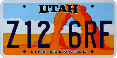 UT license plate Z126RF