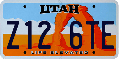 UT license plate Z126TE