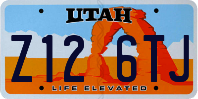 UT license plate Z126TJ