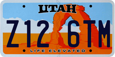 UT license plate Z126TM