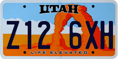 UT license plate Z126XH