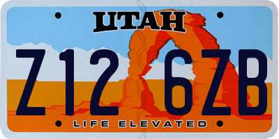 UT license plate Z126ZB